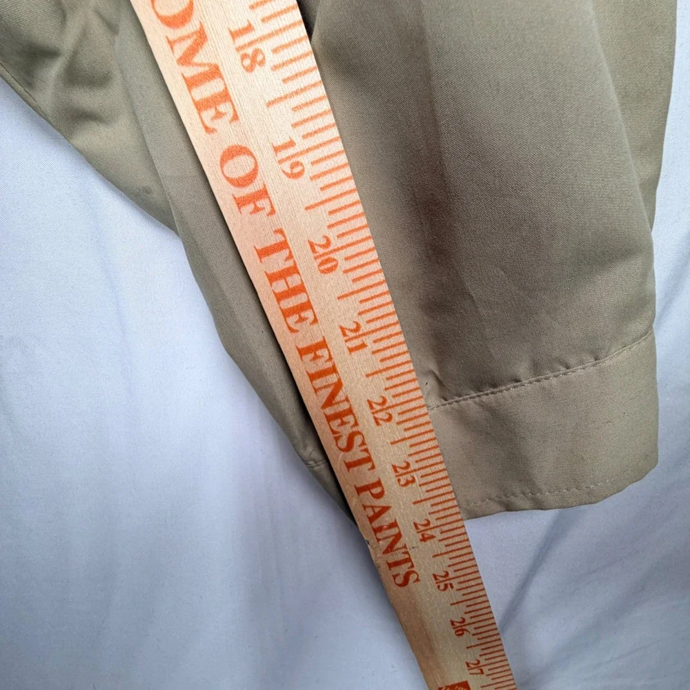 Greg Norman Tasso Elba Jacket Size L Beige Full Zip Shark Logo Harrington Mens - Picture 9 of 11